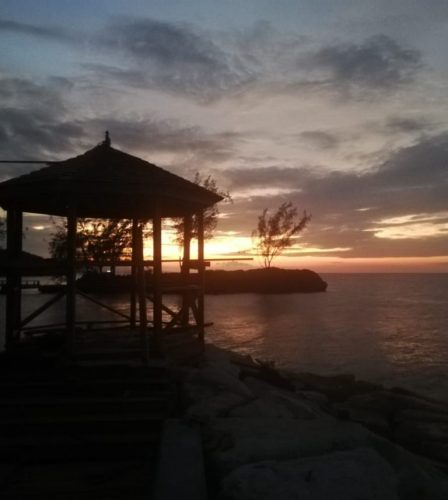 Gazebo at sunset