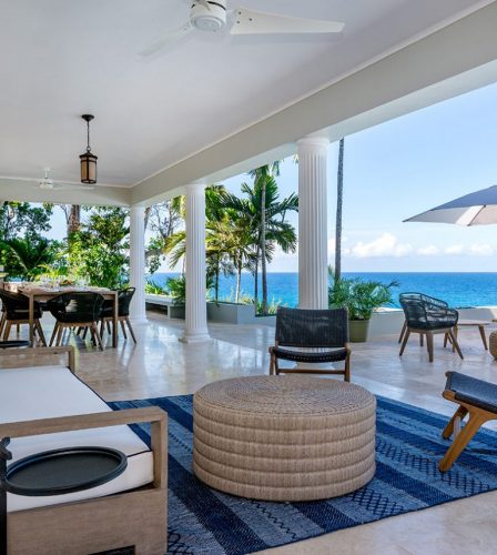 Outdoor dining downstairs