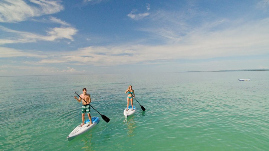 paddle boarding